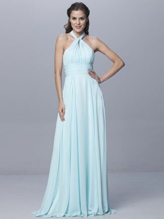 Convertible Wrap light Blue Infinity Dress, Bridesmaid dresses tiffany blue, Floor Length blue convertible dress