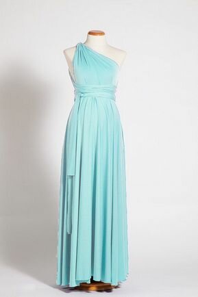 Sky Blue Infinity Dresses, Long Convertible Bridesmaid Dress, Evening Dress, Convertible Evening dress floor length