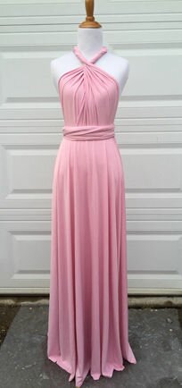 Pink Bridesmaid Dress Short Infinity Dress Convertible Formal Multiway Wrap Dress