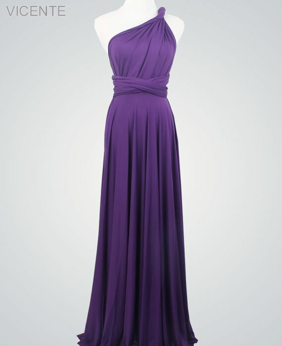 Infinity Dress Set,Dark Purple Convertible Dress, Convertible Bridesmaid Dress, Floor Length Dress,