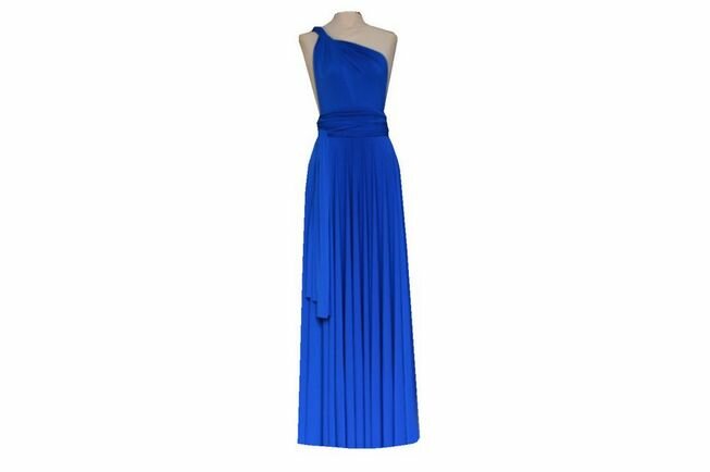 Blue Infinity Dress, Long Convertible Dress, Convertible Dresses for Bridesmaids, Wedding Party