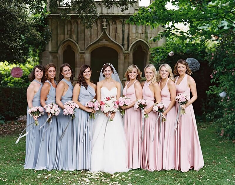 Pack of 10 Convertible Bridesmaid Dress, Grey, Pink